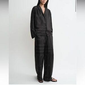 Toteme Monogram Silk PJ Top